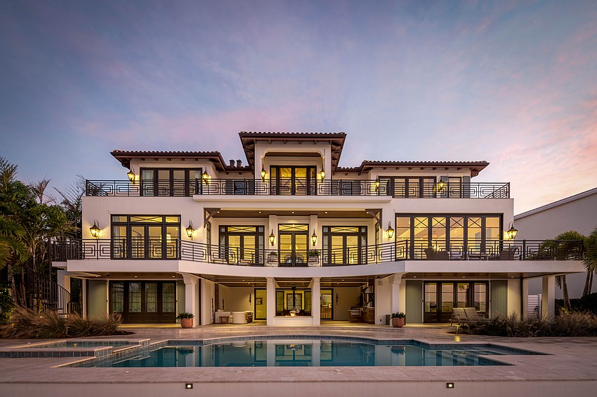 The home at 1356 Harbor Drive was built in 2017 and has five bedrooms, five-and-two-half baths, a pool and 6,752 square feet of living area.