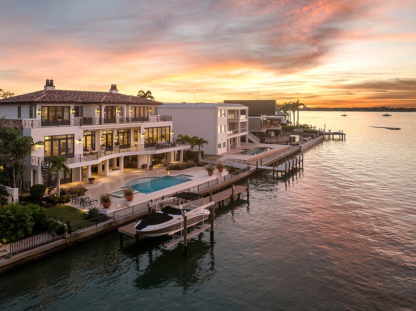 The home at 1356 Harbor Drive was built in 2017 and has five bedrooms, five-and-two-half baths, a pool and 6,752 square feet of living area.