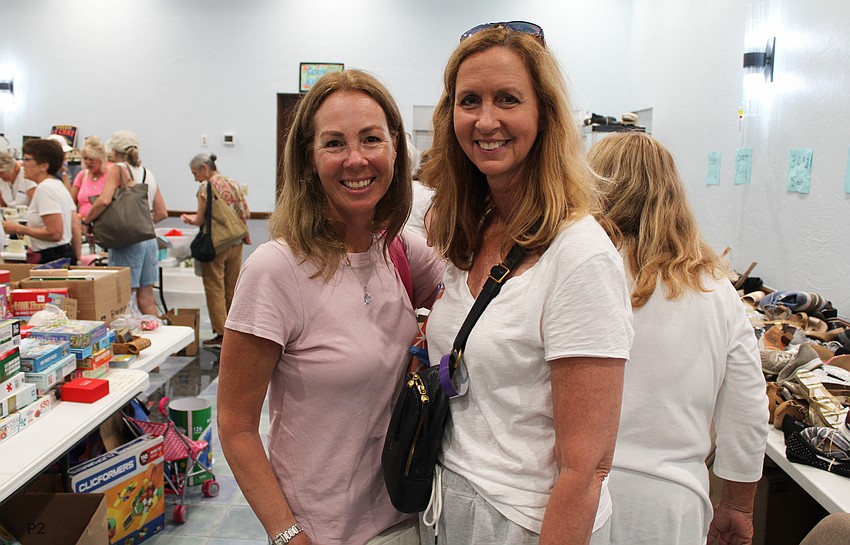 Kelly Zyblock and Yvonne Jordan, early shoppers at the Royal Rummage Sale, said they found gifts for the grandkids and kitchenware that needed to be replaced post hurricane.