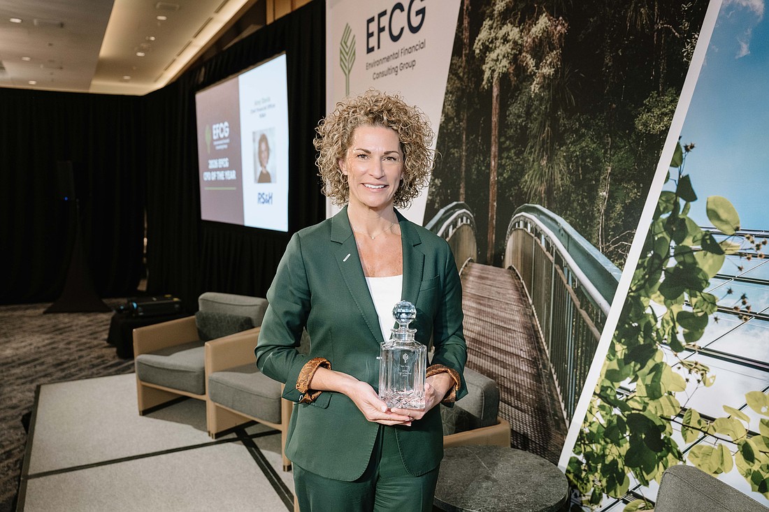 Amy Davis, chief financial officer and board member of Jacksonville-based RS&H, was named the Environmental Financial Consulting Group’s 2026 CFO of the Year on March 5 in Denver. RS&H is an employee-owned provider of architecture, engineering and consulting services.