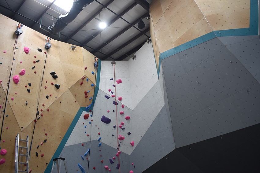 The 14,000 square feet of climbing surface includes top rope climbing.
