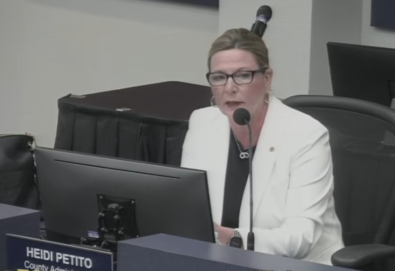 County Administrator Heidi Petito. Screenshot from Flagler County Commission meeting livestream