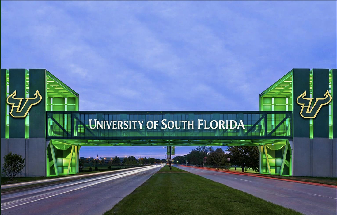 A rendering of the University of South Florida’s pedestrian bridge over Fletcher Avenue.
