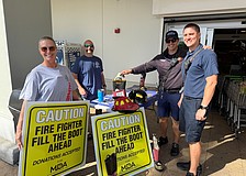 Longboat Key firefighters were set up outside of Publix from 9 a.m. to noon Saturday, March 7 and Sunday, March 8 collecting money for the Muscular Dystrophy Association.