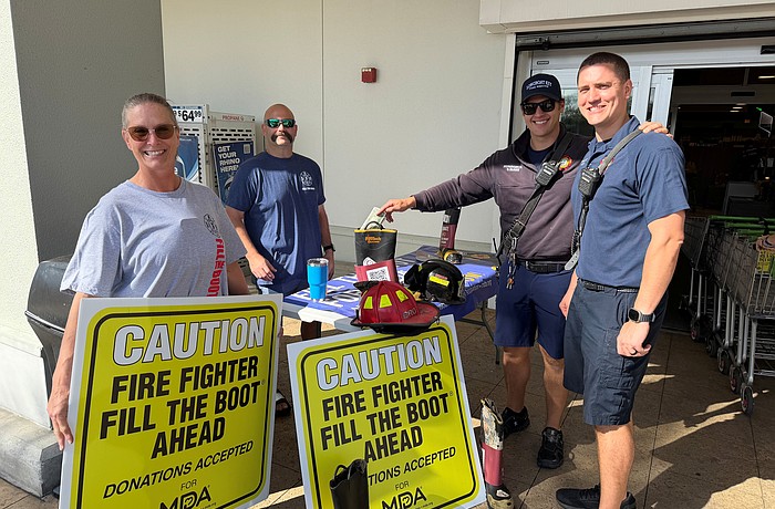 Longboat Key firefighters were set up outside of Publix from 9 a.m. to noon Saturday, March 7 and Sunday, March 8 collecting money for the Muscular Dystrophy Association.