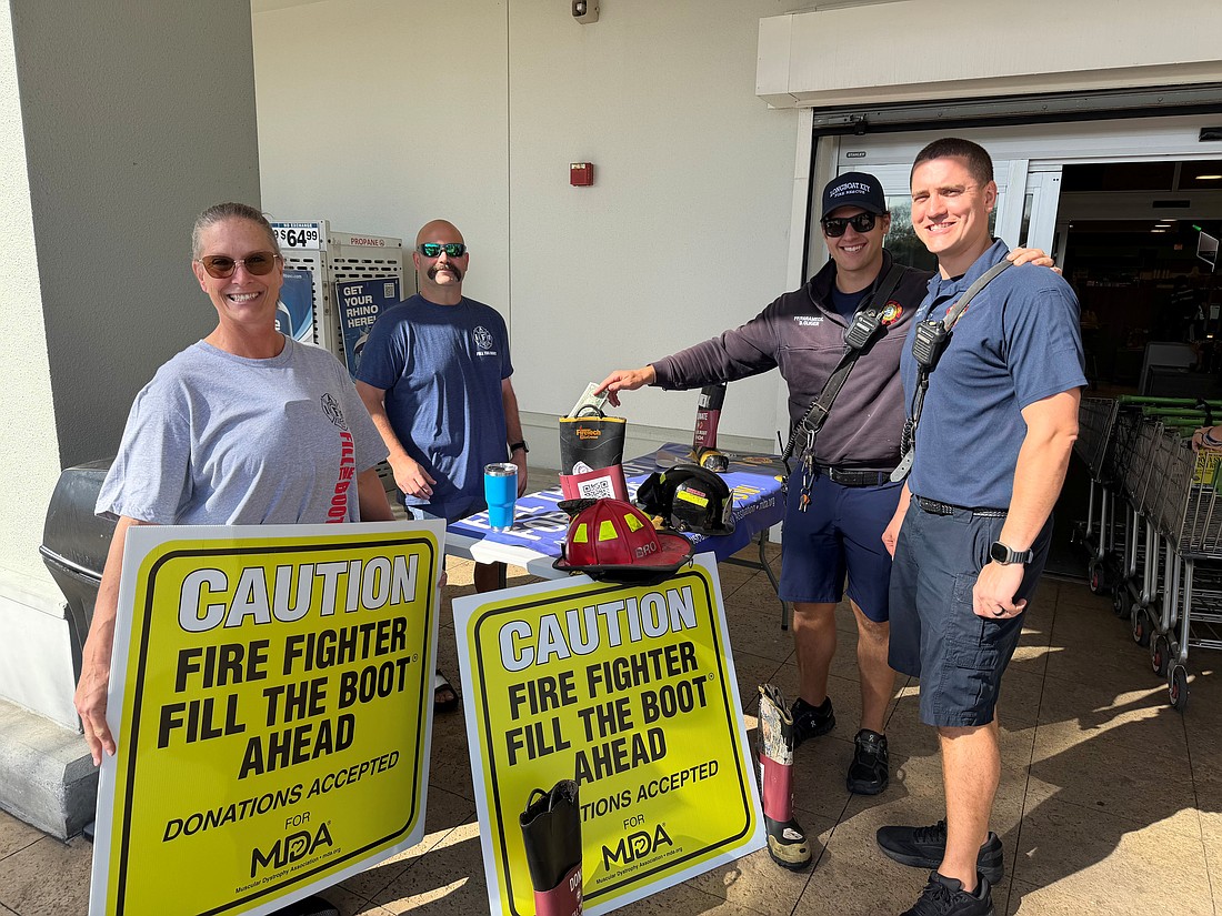 Longboat Key firefighters were set up outside of Publix from 9 a.m. to noon Saturday, March 7 and Sunday, March 8 collecting money for the Muscular Dystrophy Association.