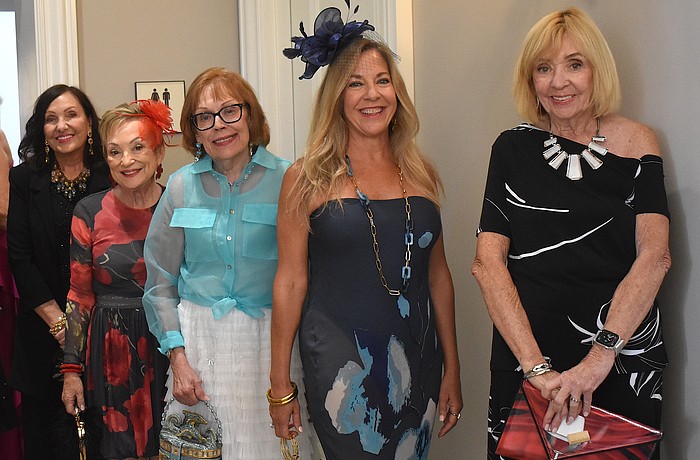 "Paradise Runway" fashion show models Judie Jacobson, Patti Wrobel, Cheryl Gross, Janet Nash and Regina Napoli wait to show off their second outfits for the Lakewood Ranch Women's Club fundraiser.