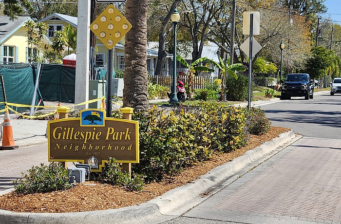 Sarasota's Downtown Neighborhood zone district, which includes Gillespie Park, was omitted from the citywide expansion of its vacation rental ordinance.