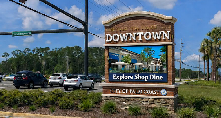 A rendering of a proposed sign for Palm Coast's Town Center. Courtesy of Palm Coast