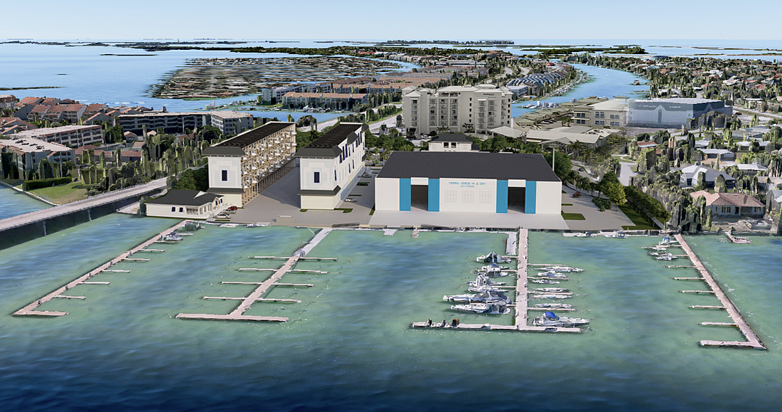 A rendering of plans to redevelop the Tierra Verde Marina.