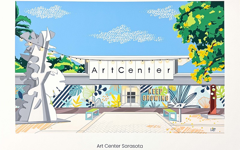 Artist Alissa Silvers created the poster to celebrate the 100th anniversary of Art Center Sarasota.
