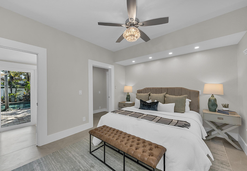 The home has three bedrooms and two full baths, along with a half bath.