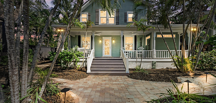 A restored 1920 Craftsman residence set on a corner double lot has entered the market in Sarasota’s West of Trail neighborhood for $4.19 million.