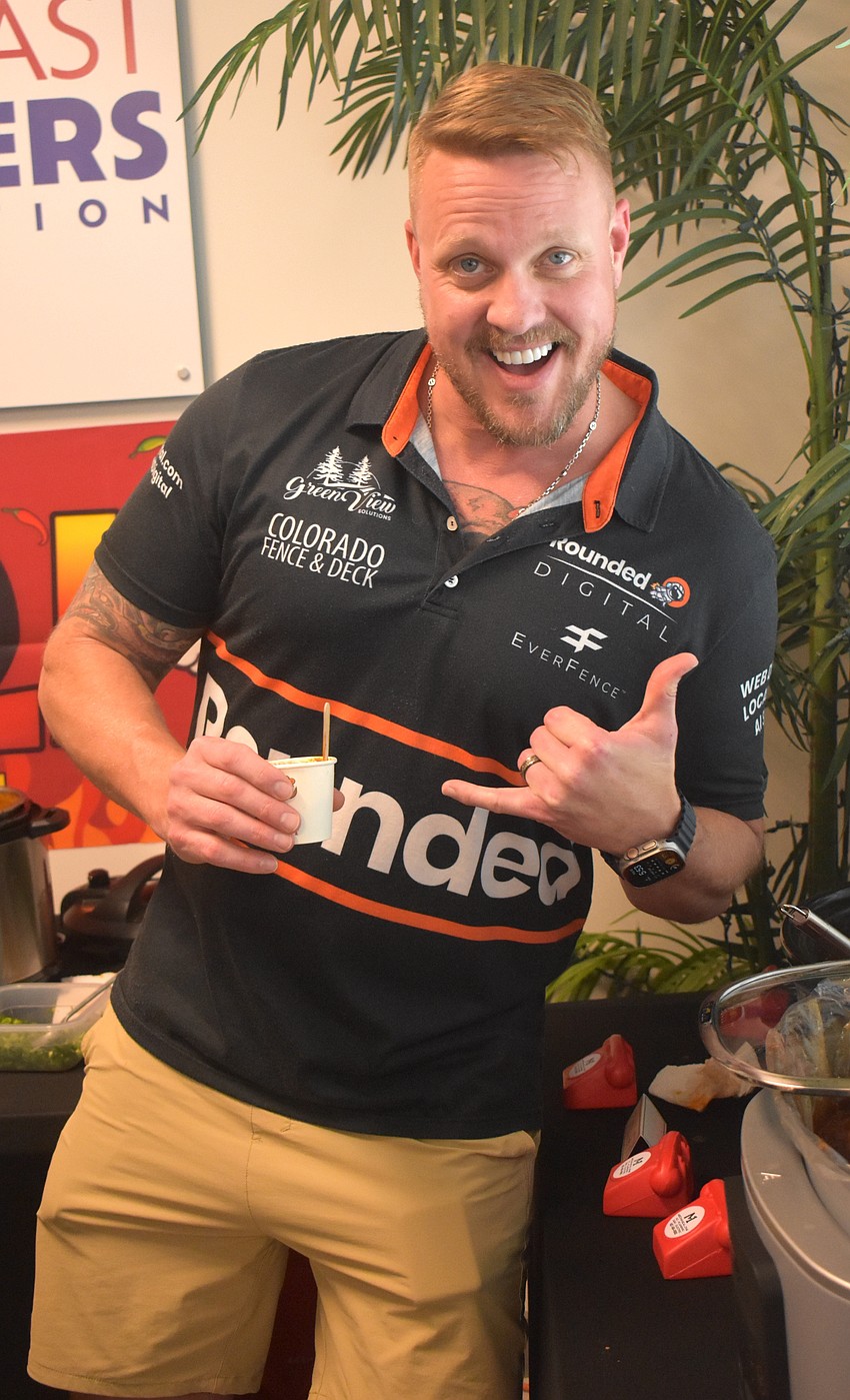 Sarasota's Justin Harned, co-founder of web design agency Rounded Digital, tried every one of the 13 chilis.