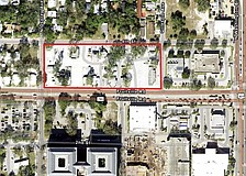 The the site of the proposed 1899 Fruitville apartment development is outlined in red.