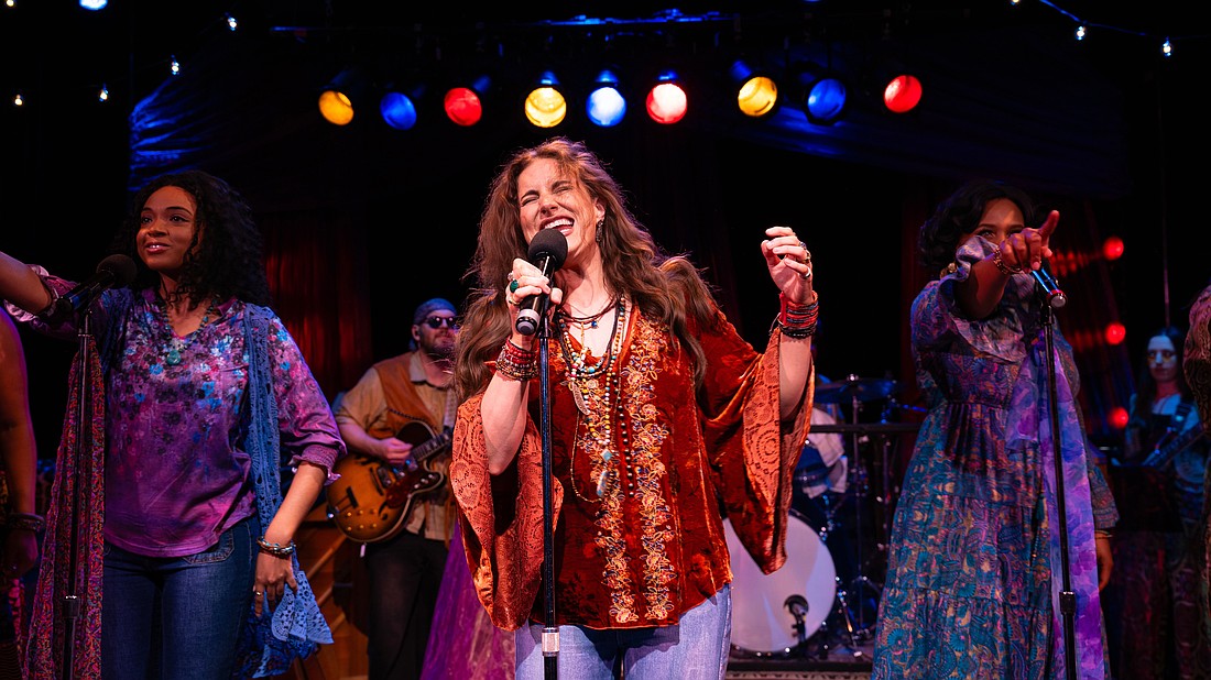 Francesca Ferrari stars in Florida Studio Theatre's "An Evening With Janis Joplin," directed by Ben Liebert.