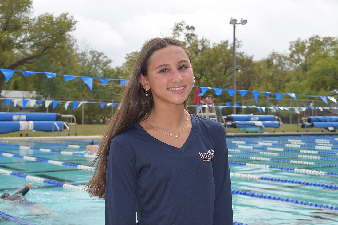 Ava DiPasquale is ranked sixth in Florida among girls age 13-14 for the 2025-26 season, as well as 67th nationally in that regard, per Swimcloud.