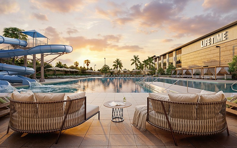 Life Time, an athletic country club, is slated to open in Lakewood Ranch in late 2026. This is the outdoor pool and waterslide at the Life Time in Winter Park.