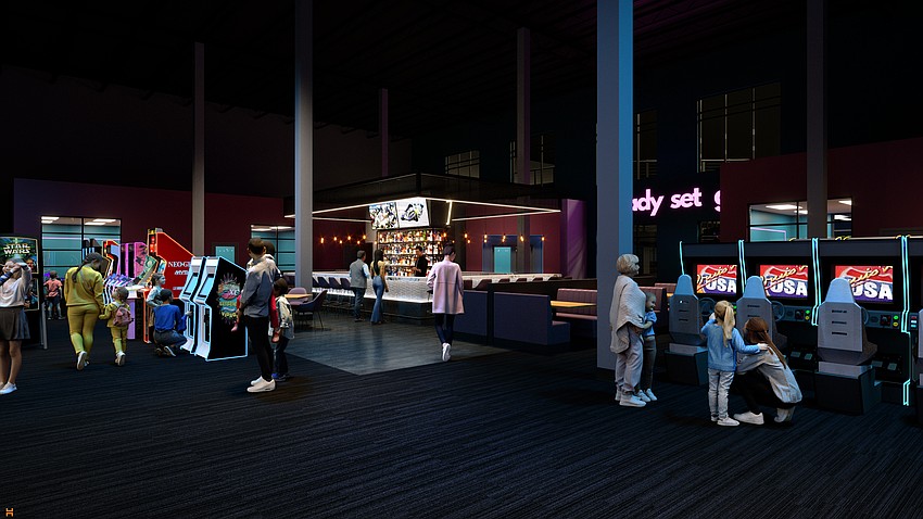 When built, SkyTrack Family Entertainment Center will feature over 85 arcade and virtual reality games, a 16-lane bowling alley and an indoor mini-golf course.