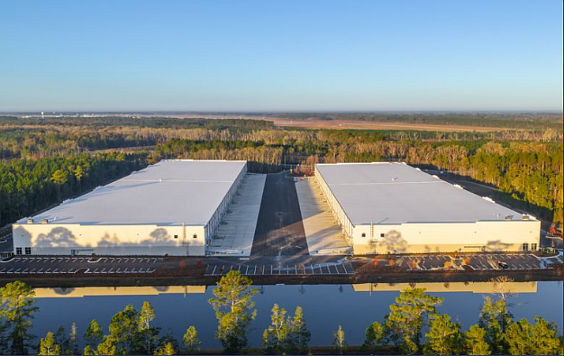 JAX Airport Logistics Center is a two-building, almost 433,000-square-foot warehouse park at 14825 International Airport Blvd. Former Lt. Gov. Carlos Lopez-Cantera’s development company developed and sold the property.