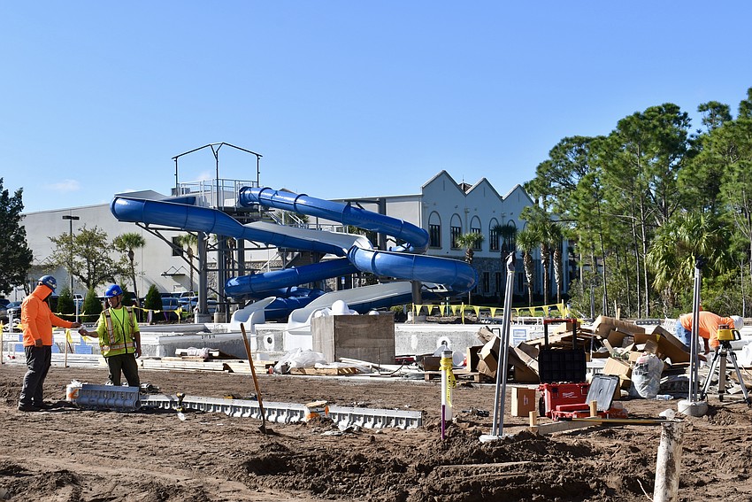 The leisure pool will feature slides and a bistro.