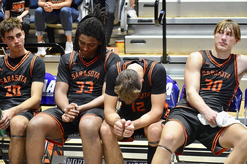 From left: Liam Lackaff, David Young, Johnny Lackaff and Sam Reindel. Three points shy of forcing overtime, Sarasota had to settle for runner-up in its first state championship appearance.