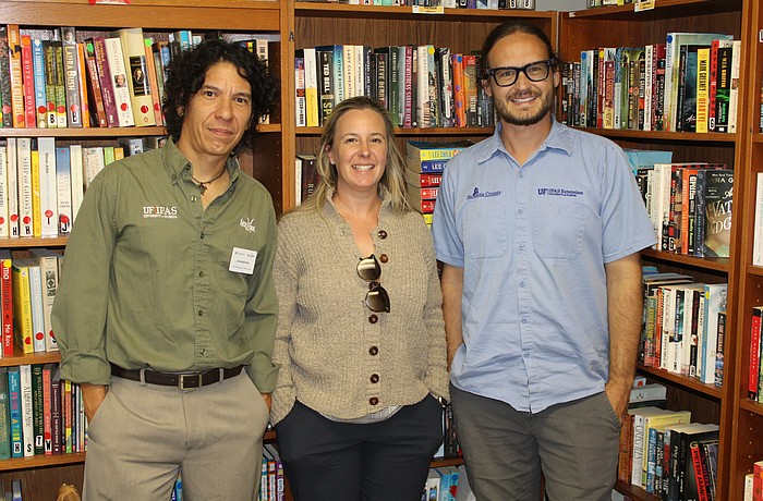 Armando Ubeda, Ashley Ellis and Forest Hecker join the Longboat Key Garden Club as guest speakers from UF/IFAS Extension on March 10 meeting.