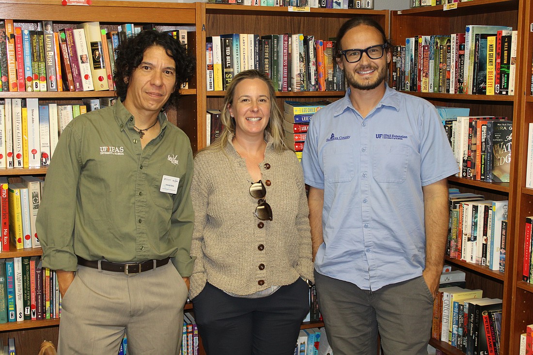 Armando Ubeda, Ashley Ellis and Forest Hecker join the Longboat Key Garden Club as guest speakers from UF/IFAS Extension on March 10 meeting.