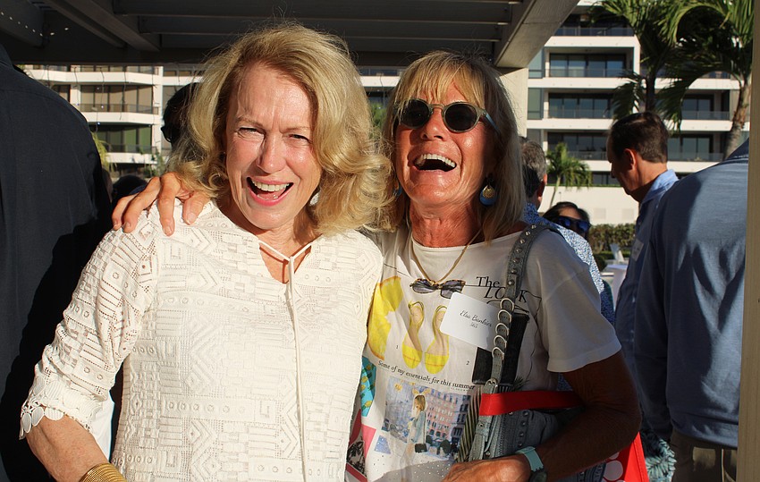 Terry Creighton and Elsa Bankier share a genuine laugh.