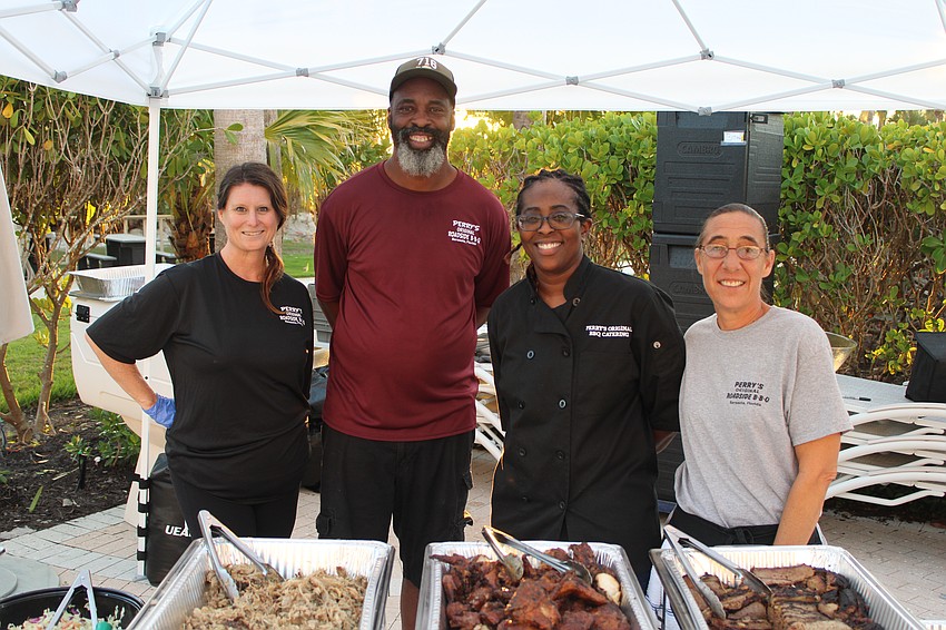 Tori Kannada Day, Cory Perry, Lakeisha Gates and Allison Mazer bring the heat with catering from Perry's Original Roadside B-B-Q.