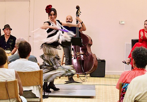 Flamenco dancer Carolina Esparza performs with Los Rumberos on March 15 at The Education Center for the final Sunday Performing Arts Program installment this season.