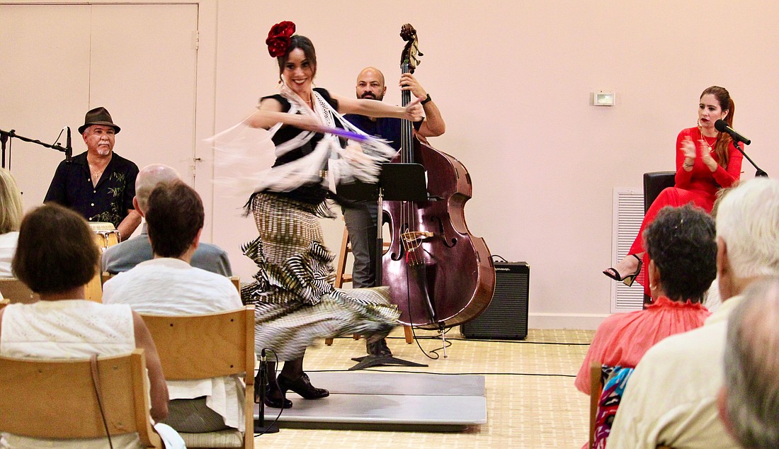 Flamenco dancer Carolina Esparza performs with Los Rumberos on March 15 at The Education Center for the final Sunday Performing Arts Program installment this season.