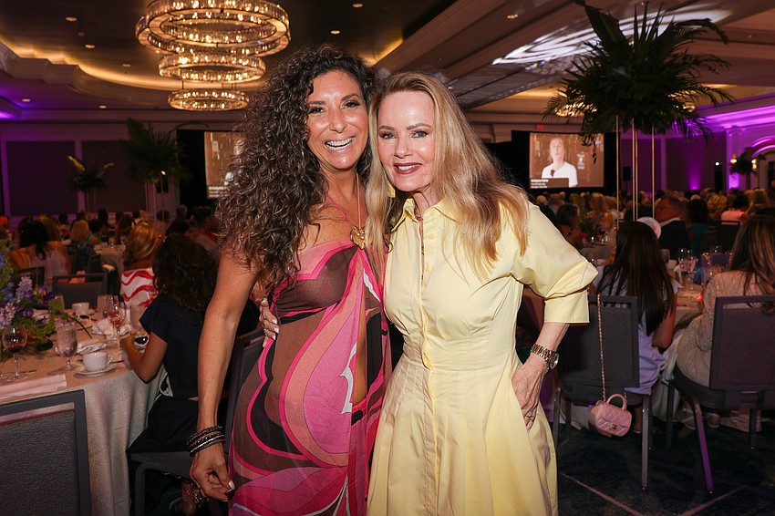 Donna Koffman and Rita Greenbaum catch up at lunch.