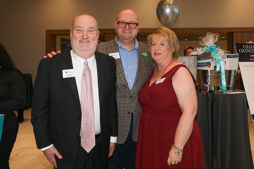 AVIVA President and CEO Jay Solomon with son Matt and wife, Lori.