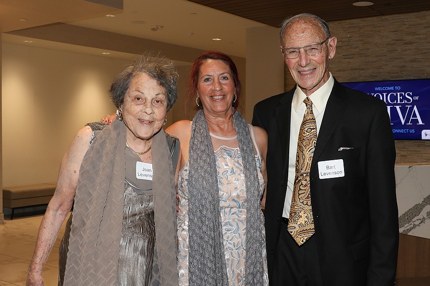 Joan, Lynn Amy and Bart Levenson are ready to celebrate Aviva.