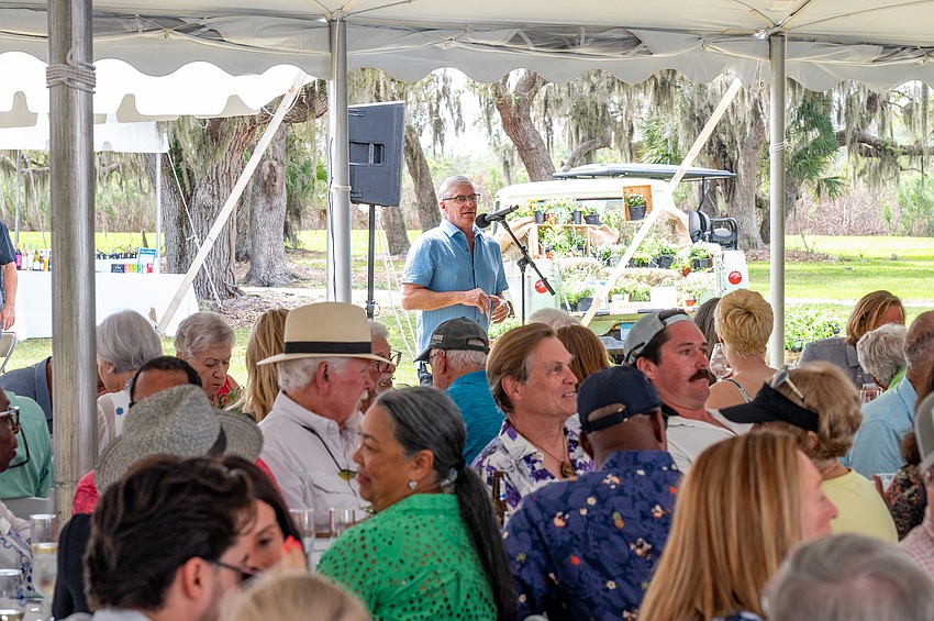 Chef Paul Mattson and his team were in charge of lunch preparing lunch.