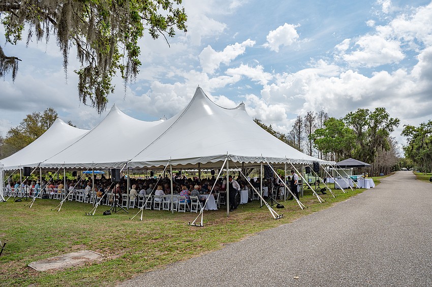 Every seat was full under the big tent for Mote's Farm To Fillet Lunch.
