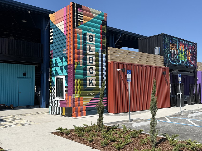 The Block Jax is a colorful entertainment space for the entire family, including dogs.