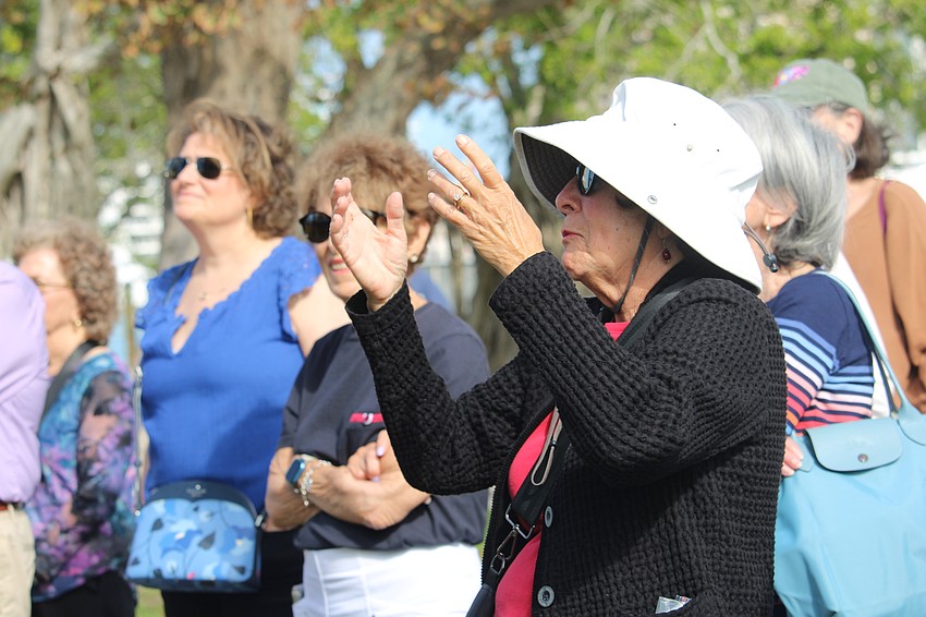 Arlene Levy speaks up to share her first impression of 