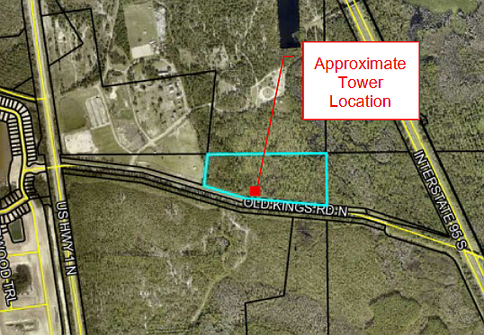A new Verizon cell tower was approved for a parcel at the Flagler agricultural museum. Image courtesy of Flagler County