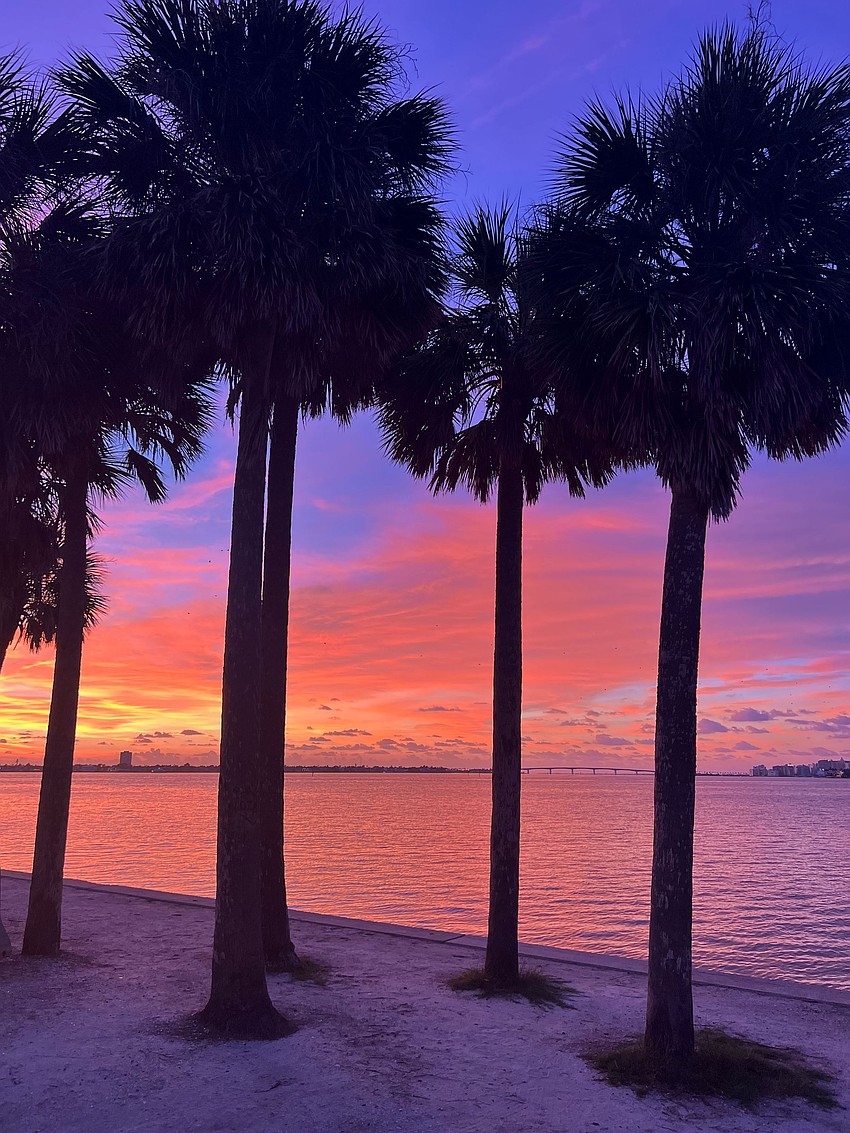 Ashley Burroughs took this photo of a stunning sunset from the north Siesta Key bridge.