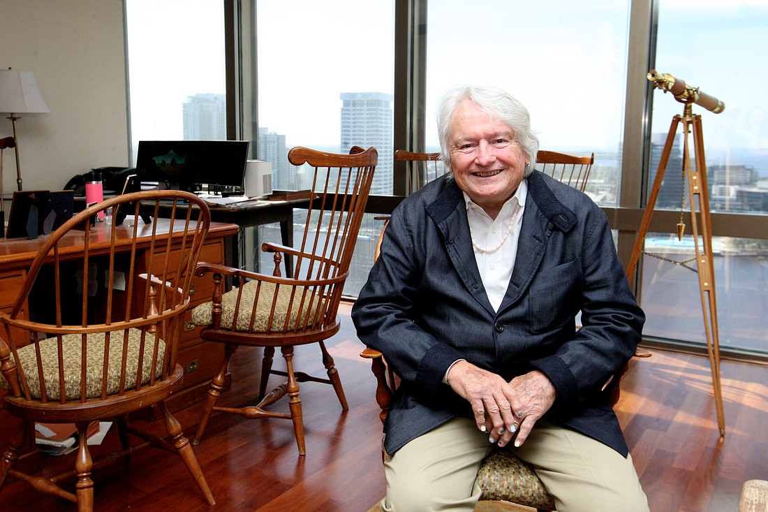 Attorney Steve Pajcic, co-founder of The Law Firm of Pajcic & Pajcic, in his office at 1 Independent Square. The firm’s 50th anniversary was in 2024.