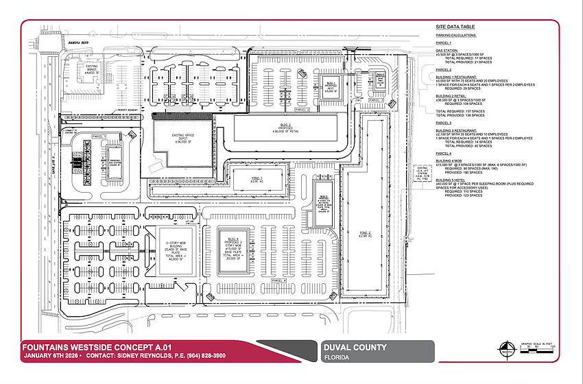 Plans for the Fountains at Westside at southeast Lane Avenue and Ramona Boulevard off Interstate 10 include medical, hospitality, dining and retail uses.