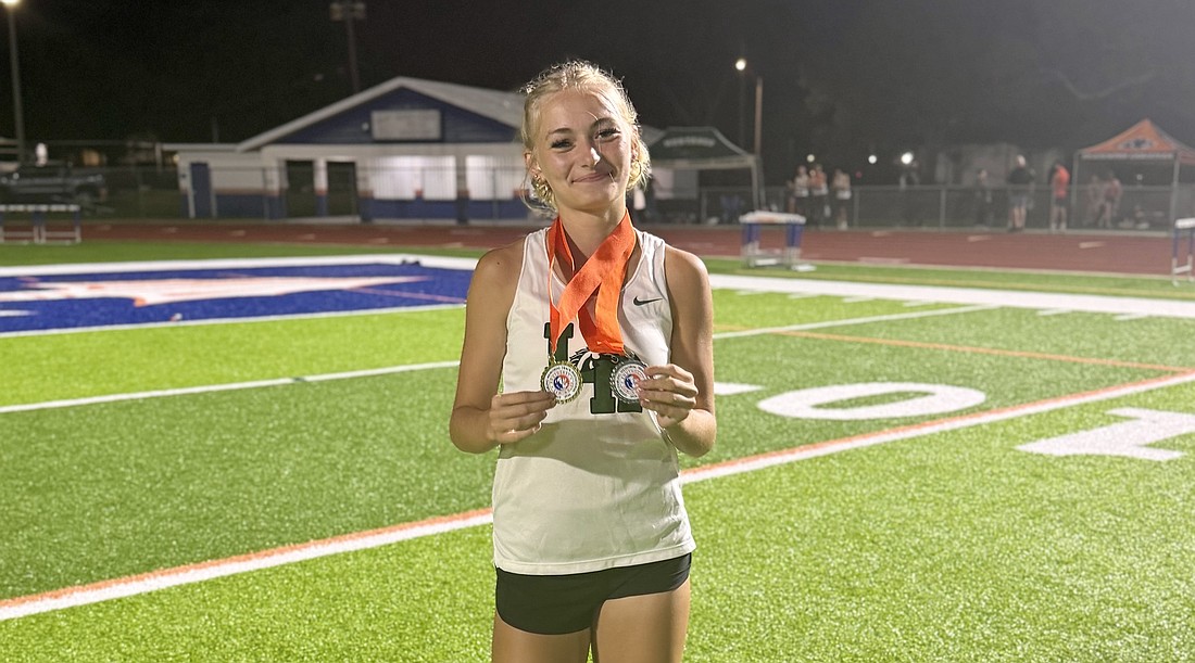 Jenna Jahn notched a pair of top-two finishes at the Eddie Starling Memorial Invite on March 13 — including a record-breaking performance.