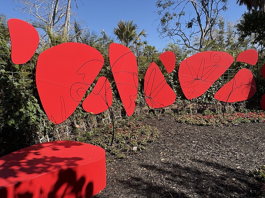 Passiflora is one of several large-scale installations by sculptor Alexander Calder on display at Marie Selby Botanical Gardens through March 31.