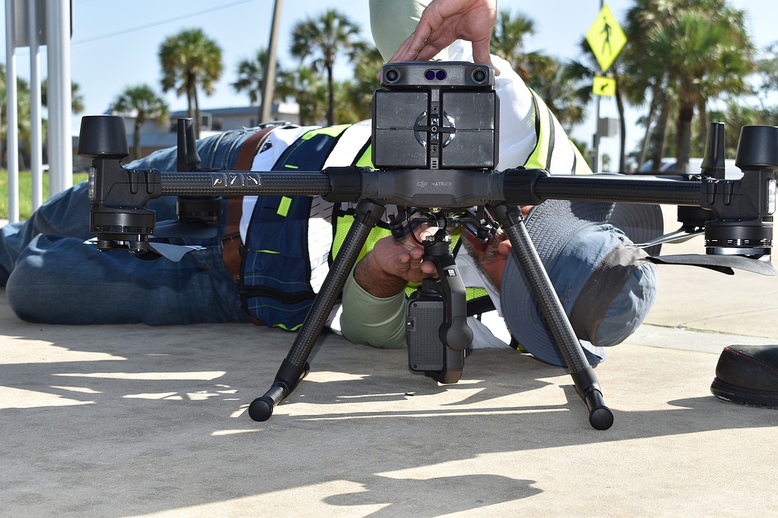 Manatee County staffers flew DJI drones in 2021 to help the town of Longboat Key monitor red tide blooms in the gulf.