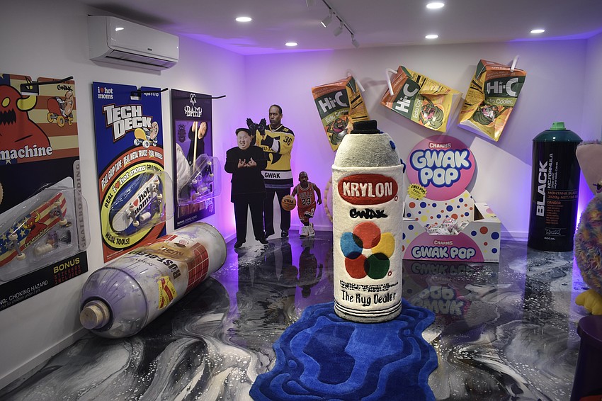 Gwak's studio is filled with giant objects he has created.