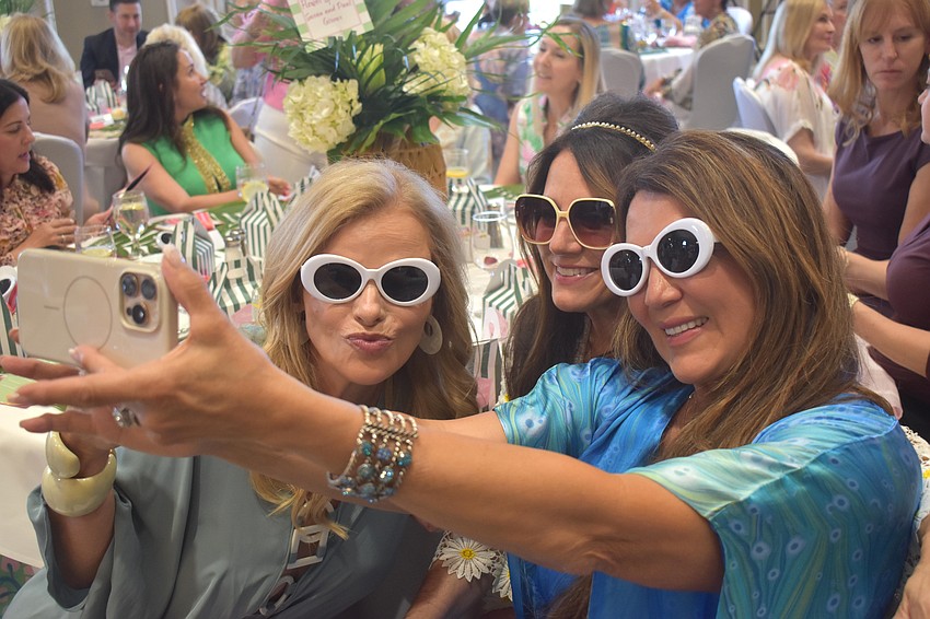 Leslie Saslow, Frances Krak and Nancy Roscio take a selfie at Divas and Dogs on March 20.