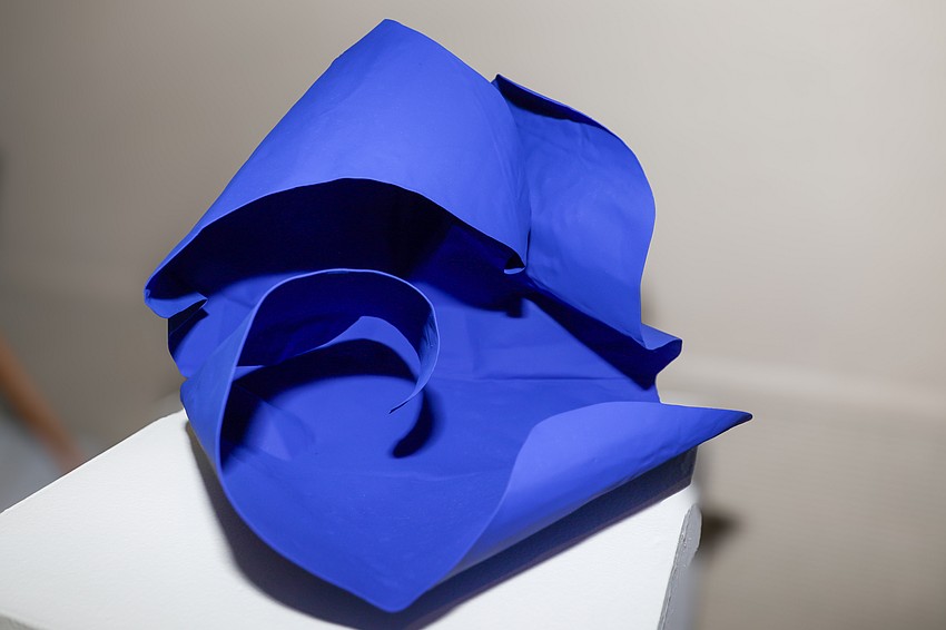 The Wave sculpture by Carl Abbott is going home with a lucky drawing winner during the Beaux Arts Ball.