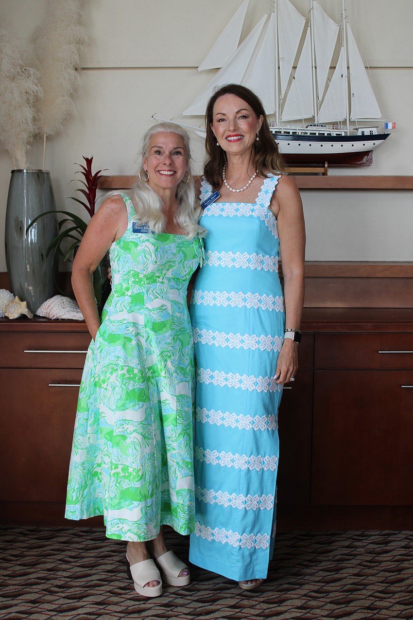 Jonell Yoeckel and Debbie Ehret co-chaired the Women's Guild fashion show this year.